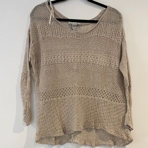 American Rag Open Knot Beige Sweater (S fits S-L)